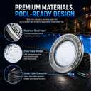 10 Inch LED Pool Light for Inground Pools, 120V 35W Ultra-Bright White