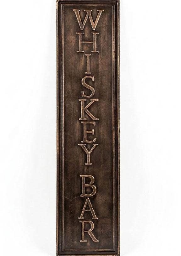 Crystal Art Gallery Whiskey Bar Metal Wall Art 6" x 30"