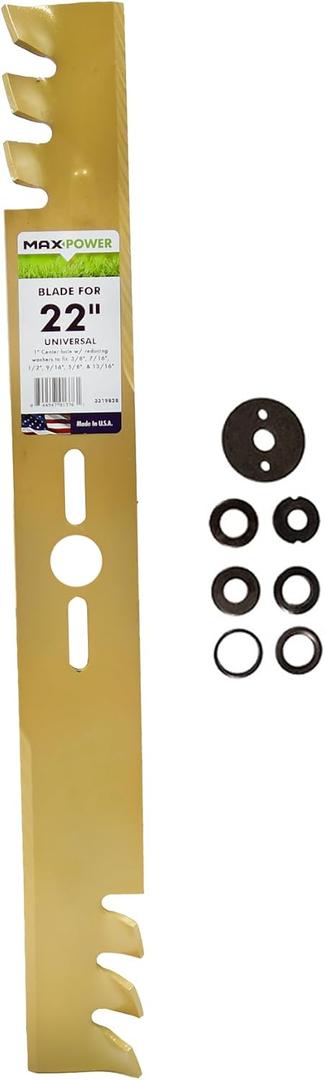 MaxPower 331982B 22-Inch Universal Gold Metal Mulching Blade