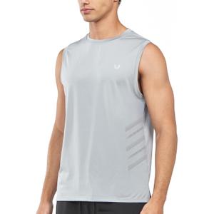 NORTHYARD Men's Athletic Workout Tank Top Running Gym Sleeveless Shirts Quick Dry Lightweight Training Sport Muscle Tank (Gray, XXL)