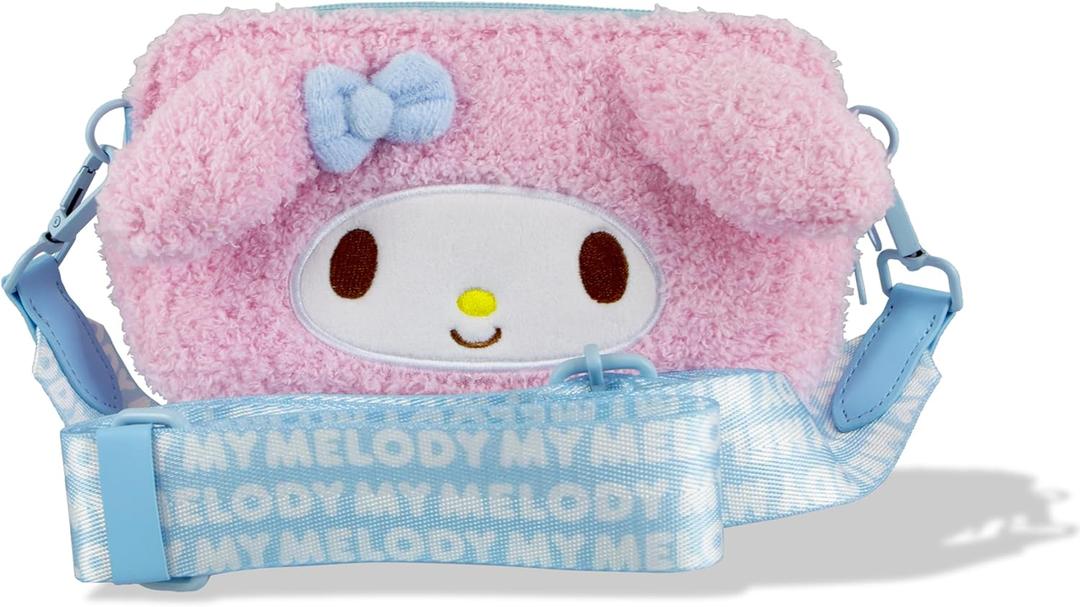 Sonix x Sanrio Plush Phone Wallet - Fuzzy Character Crossbody Bag, Furry Phone Pouch, Universal Smartphone Purse - My Melody