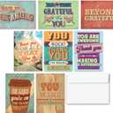 Hat Acrobat 24 Kudos Cards for Employees with Envelopes - Employee Recognition Cards - Staff Appreciation Cards for Coworkers, Admin Professionals Day, Thank You Encouragement Cards (8 Designs)