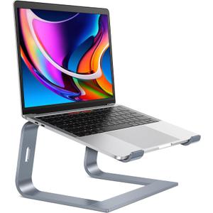 OMOTON Laptop Stand for Desk, Detachable Laptop Riser, Aluminum Laptop Holder, Compatible with MacBook Air/Pro, Dell, HP, and All Laptops (11-16 inch), CoolGrey