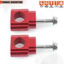 Universal Dirt Bike Handlebar Mounts- Motorcycle Handlebar Riser Mounting Kit 1-1/8" Red