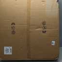 CROSSIO Modern Rectangle Black Crystal Chandeliers for Dining Room, L40 Rectangular Water Ripple Glass Pendant Light Fixture, Linear Farmhouse Lighting for Kitchen Island, Living Room, 6 Lights