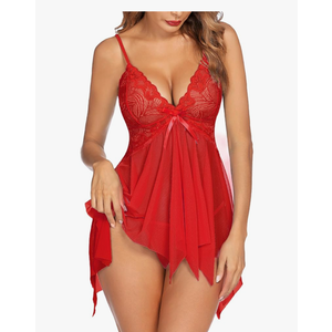 Avidlove Lingerie for Women Lace Babydoll Sleepwear Boudoir Outfits Plus Size Langeray 3XL