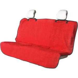 Back Seat Cover for Car Trucks Van SUV,Waterproof Rear Bench Towel Seat Covers for Dogs and Kids,Automotive Backseat Protector (Red)