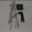 JMEXSUSS Solar Christmas Lights Outdoor, 8 Tube 144 LEDs Solar Meteor Shower Lights Outdoor, Hanging Blue Christmas Light for Tree Icicle Garden Yard Patio Gazebo Party Xmas Decor