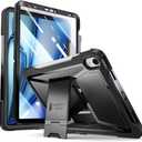 ZtotopCases for iPad Air 6th Generation 11 Inch Case M2 2024 /M3 2025, iPad Air 5th/4th Gen 10.9 Inch 2022/2020, Built-in Screen Protector, Shockproof Cover+ Kickstand - Black