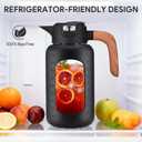 84 oz/2.5 Liter Glass Pitcher with Lid and Handle, Glass Carafe/Jug for Hot/Cold Water, Large Iced Tea Pitcher for Coffee, Juice and Homemade Beverage
