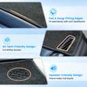 KUST Black Dash Cover Compatible with Tesla Model Y Juniper 2025-2026 (Only fit for Juniper) Dashboard Cover Accessories Polyester Dashboard Mat Custom Fit Center Console Sunshield Protector No Glare