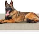 Veehoo Chew Proof Elevated Dog Bed - Cooling Raised Pet Cot - Silver Aluminum Frame and Durable Textilene Mesh Fabric, Unique Designed No-Slip Feet for Indoor or Outdoor Use, Beige Coffee, Large