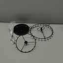 iDavosic.ly 2 Tier Rotating Necklace Holder Organizer with 42 Hooks, Adjustable Metal Bracelet Display Stand Rack, Extra Tall Keychain Spinning Tree Tower for Women, Black