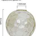 3 Pack Fixture Replacement Globe Shade, 6 Inch Diameter, E26 Base Amber Hammered Glass, Glass Globe Lampshade Cover for Pendant Chandelier Vanity Light No Hardware