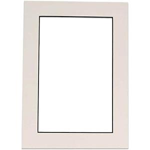 16x20 Mat Bevel Cut for 12x16 Photos - Acid Free White with Black Core Precut Matboard - For Pictures, Photos, Framing - 4-ply Thickness