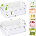 [2 PACK] UPGRADED DA97-17255A Refrigerator Door Bin Compatible with Samsung Refrigerator Door Shelf Replacement, Right Fridge Door Shelf Parts AP6784023, RF265BEAESG, RF265BEAESR, RF262BEAESR Door Bin