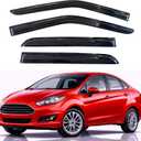 KPY Rain Guards Fit for 2009-2019 Ford Fiesta Sedan, Out-Channel Window Visors Vent Wind Deflectors 4PC, Car Accessories for 09-19 Fiesta Sedan (Excludes Hatchback)