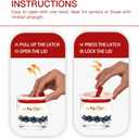 3 x 2-Pack Airtight Food Storage Container Lids, Easy-Open Universal Fit Replacement Covers for Seniors & People with Arthritis, Suitable for DIY Production of Ceramic and Glass Sealed Cans