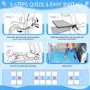 Airplane Bed for Toddler with Blanket, Airplane Seat Extender for Kids, Baby Airplane Travel Essentials, Blue