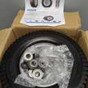 AR-PRO (2 Pack) 13x5.00-6 Flat Free Tire and Wheel Assembly, Solid Lawn Mower Front Tire with 3" Centered Hub, 3/4" Bearing extra 5/8"&1/2", Compatible with Riding Mowers & Garden Tractors