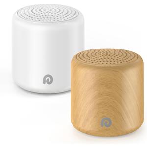 Dreamegg Travel White Noise Machine - Portable Sound Machine for Baby Adults, Travel Sound Machine for Sleep, 16 Nature Sound, Timer, White Noise Machine for Sleeping Gift, 2 Pack, White&Wood