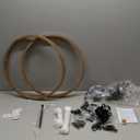 Farmhouse Rustic Wood Chandelier, 4-Light Industrial Drum Chandelier for Dining Room Vintage Pendant Hanging Light Fixture with Black Metal Accent for Kitchen Living Room Dining Area