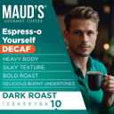Maud's Decaf Espresso Roast Coffee Pods, 100 ct, Decaffeinated Dark Roast Coffee in Recyclable Single Serve Pods  100% Arabica Coffee, Compatible with Keurig K Cups Maker
