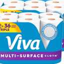 Viva Multi-Surface Cloth Paper Towels, Choose-A-Sheet Size, 12 Triple Rolls, 165 Sheets per Roll 