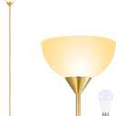 BoostArea Floor Lamp, 12W LED Standing Lamp, 70.1 Tall Lamp, Replacement LED Bulbs, 2700K Warm White, Eye-Caring, Torchiere Floor Lamps for Bedroom, Living Room, Office, Reading