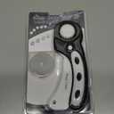 45mm Rotary Cutter with 7pcs Replacement Blades, Ergonomic Handle Rolling Cutter with Safety Lock for Fabric, Leather, paper, Crafting, sewing, Quilting, Perfect for Left & Right Hand(Black)