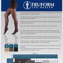 Truform Sheer Compression Pantyhose, 8-15 mmHg, Women's Shaping Tights, 20 Denier, Beige, Queen Plus