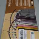 Legging Organizer for Closet, Metal Yoga Pants Hangers 2 Pack w/10 Clips Holds 20 Leggings, Space Saving Hanging Closet Organizer w/Rubber Coated Closet Organizers and Storage, Black