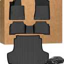 Floor Mats & Cargo Liner Set for 2020-2025 2026 Hyundai Sonata (Only for Hybrid) All Weather Automotive TPE Liners Set Waterproof Accessories, Floor Liner Combo Set,Front and Rear Rows, Trunk Liner