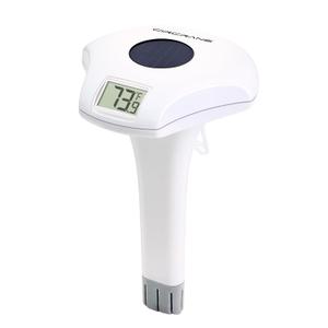 Circrane Solar Digital Pool & Spa Thermometer, Weather Resistant Floating Thermometer, IPX-8 Water Proof, 10s Measuring Cycle, Solar Powered with Over 180 Days Battery Life, White