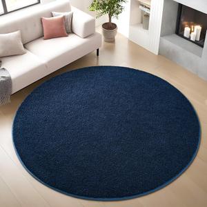 Nuttumico Ultra Soft Round Area Rugs for Living Room Bedroom, 4x4 Feet Navy Blue Washable Non-Slip Indoor Rugs, Thickened Memory Foam Modern Indoor Circle Carpet for Boys Girls Room Home Decor