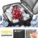 Lunch Bag with Combination Lock, Lunch Box for Men Women, Adjustable Shoulder Strap & Leakproof Soft Cooler for Commute, Travel & Gym, Large