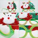 NAFY 12Pcs Christmas Glasses Funny Glitter Party Eyeglasses Frames Cute Xmas Prop Glasses Creative Christmas Decoration Costume Glasses Eyewear for Christmas Party Favor Set (Fit for Most Face Shapes)