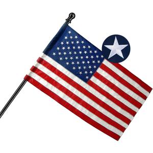 Homissor American Flag Sleeve 2.5x4 Outdoor USA US Flag Sleeved USA Flags 2.5x4 Ft Embroidered Stars Durable Nylon Flags Sewn Stripes