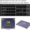 Coin Collection Supplies Holder Book for Collectors, 300 Pockets Coin Collection Organizer Storage Box Case Album for 20/25/ 27/30/ 38mm Coins- Blue