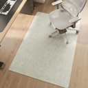 Office Chair Mat for Hardwood Floor Non Slip Protector Beige 32"x48"