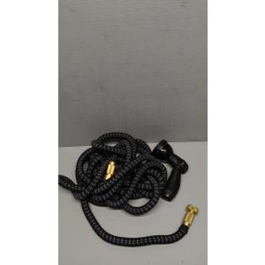 50' Expanding Garden Hose w Brass Ends Adjustable Black/Blue Kink Free