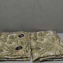 HLC.ME Paris Paisley Decorative Print Damask Pattern Light Reducing Grommet Window Curtain Panels for Bedroom - Set of 2 (50 W x 84 L, Sage Green)