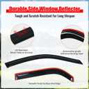 Window Visor Compatible with 2001-2006 Acura MDX, Acrylic Smoke Tinted & Semi-Transparent Sun Rain Wind Guards Shield Vent by IKON MOTORSPORTS, 2002 2003 2004 2005