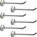 Long Nose Coat Hook Single Hooks Robe Hook Stainless Steel  Length - Pack of 6