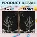 Yhtrg Black and White Boho Western Cactus Spiral Notebooks, Western Journaling Notebook, Eclectic Boho Southwestern Moon Desert Landscape Notebook for Note Taking, 5.5x8.3 Inch