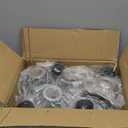 4-Light Kitchen Lighting Fixtures, Adjustable Multi-Directional Brushed Nickel Track Ceiling Light, Semi Flush Mount Ceiling Spotlight with Wire Cages for Living Room, Bedroom, Hallway