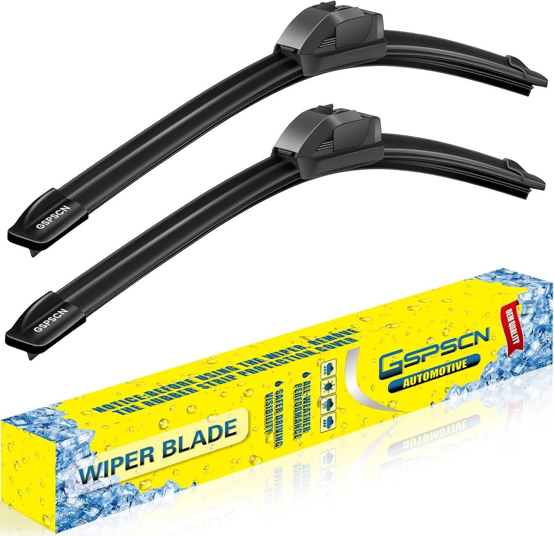 GSPSCN 2 Wipers For Chevrolet Impala 11-13Impala Limited 14-16 /Cadillac CTS 03-07SRX 04-09/Jaguar F-Type 14-20XK XKR 07-15XKR-S 12-15Original Windshield Wiper Blades 22"+21"(Set of 2)