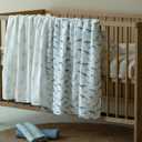 Muslin Swaddle Blankets for Newborn, 4 Pack Cotton Baby Blankets for Boys, Large 31.5 x 43.3 Breathable Soft Receiving Blanket, Essentials Swaddle Wrap Burping Clothes, Blue Whale