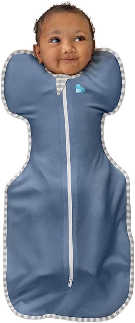 Love to Dream Swaddle UP, Baby Sleep Sack, Self-Soothing Swaddles for Newborns, Improves Sleep, Snug Fit Helps Calm Startle Reflex, New Born Essentials for Baby, 8-13lb, Denim