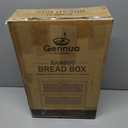 Gennua Kitchen Extra Large Bamboo Bread Box for Kitchen Countertop, Wooden Double Layer Breadbox Provides Double the Storage, Holds Multiple Loaves, Durable & Beautiful with Frosted Acrylic Panels